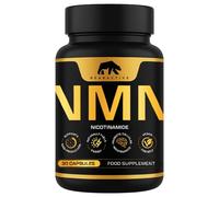 Bearactive NAD+ Nicotinamide 500mg, 30 Capsules - Supports Anti-Aging, Energy, Cellular Health & Longevity - Sepismart SR Sustained Release - Vegan NAD Supplements UK