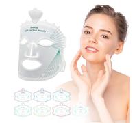 BeaRay Red Light Therapy Mask for Face - Non-Medical LED Light Device for Skin Care & Healthy Glow - Home Use Facial Mask with Adjustable Fit - Comfortable Reusable Design (Line Green)
