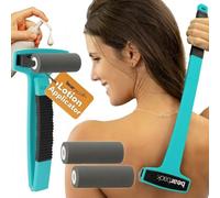bearback Lotion Applicator for Back & Body Long-Reach Roller for Even Lotion, Sunscreen, Self-Tanner & Medication Application Foldable, Reusable, No-Help Design American Small Business (Teal)
