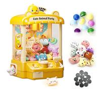 Bearbao Claw Machine for Kids, Mini Duck Vending Machine with Sound, Candy Grabber Prize Dispenser Toy with Mini Plush Toys, Electronic Arcade Game for Girls Boys Ages 3-8, Birthday