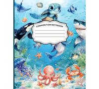 BearCake Watercolor Ocean Sea Turtle Jellyfish Notebook: Under the Sea