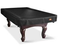 BEARCOVER Heavy Duty Leatherette Billiard Pool Table Cover, Waterproof & Tearproof Cover for Pool Table 7/8/9FT (9FT Black Faux Lambskin)