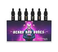 Beard and Bones - Nut-Free Beard Oil Sample Kit for Men | 6 x 10ml Bottles with Meadowfoam Seed, Squalane & Sea Buckthorn | Signature Scented Beard Oils | Premium Gift for Bearded Men