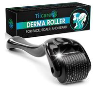 Beard and Hair Growth Derma Roller by Tilcare - Sterile Titanium 0.25mm | Microneedle tool for dormant scalp and facial follicles - painless titanium derma roller for men