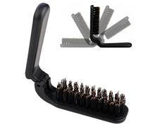 Beard Bag - Folding Beard Comb, Beard Care Brush | Portable Beard Peach - Folding Brush for Men - Folding Beard Brush for Men that Grooming Oil Brush