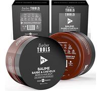 Beard Balm with 100% natural oils 60ml - MADE IN FRANCE - Nourishes, Moisturizes and structures. Based on 2 waxes, 2 butters, 5 Vegetable Oils, 2 essential oils, Vitamin E from BARBER TOOLS