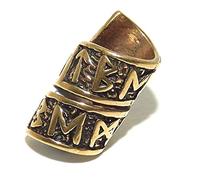Beard Bead Rings Wide Viking 100% Bronze Rune Hair Jewellery