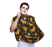 Beard Bib Apron Hair Catcher for Men - Funny Fox By The Field Beard Hair Catcher for Sink Non-Stick Cape for Shaving For Grooming Mens Accessories with 2 Suction Cups
