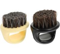 Beard Brush for Men - 2-Pack Mustache & Broken Hair Cleaning Brush with Strong Water-Absorbing Bristles for Wet Shaving
