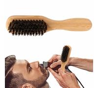 Beard Brush for Men - Face Brush for Beard Care | Beard Care Tool and Moustache Brush | Hair Brush, Beard Straightener, Natural Bristles for Daily Care, Styling Softening, Wooden Handle