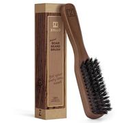 Beard Brush for Men - Stiff Boar Bristles for Beard Growth & Straightening - Exfoliates Skin, Reduces Itch - Premium Walnut Wood Handle