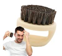 Beard Brush for Men with Bristles, Portable Beard Brush for Men with Handle, for Travel, Home and Barbershop, Balm and Easy to Apply