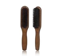 Beard Brush made from 100% Real Wild Boar Bristle with a Walnut Wood Handle. Ideal for Men's Beard Grooming and Care. This brush helps straighten and promote healthy beard growth, making it a perfect