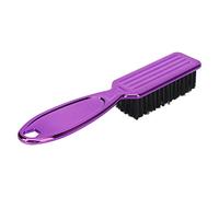 Beard Brush Styling Comb Haircut Multifunctional Brush for Men Beard Grooming Handle (Purple)