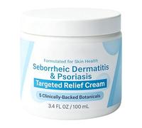 Beard Care Cream, Non Greasy Quick Absorbing, 100mL, CalvrisAdvanced Seborrheic Derm-atitis & Psori-asis Treat-ment Cream, Softening Moisturizer, For Father Boyfriend Grandfather