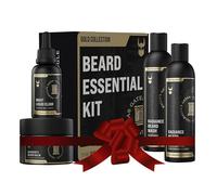 Beard Care Kit for Men by The Beard Struggle - Essential Beard Kit with Beard Balm, Beard Oil, Beard Wash & Beard Conditioner - Beard Grooming Kit - Gold Collection - Valhalla’s Gates