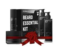 Beard Care Kit for Men by The Beard Struggle - Essential Beard Kit with Beard Balm, Beard Oil, Beard Wash & Beard Conditioner - Beard Grooming Kit - Platinum Collection - Surtr’s Fury