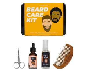 Beard Care Kit Self Care Grooming Gift Set for Men Christmas Birthday Tin Box