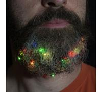 Beard Christmas Lights - 40cm LED Beard Lights with 2 Modes (Flashing Red & Randomized) - Battery-Powered (CR2032 x2 Included)