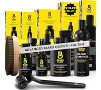 Beard Club Advanced Beard Growth Kit - Derma Roller, Beard Oil, Vitamins and Beard Spray, Beard Shampoo and Beard Brush - Gift Set