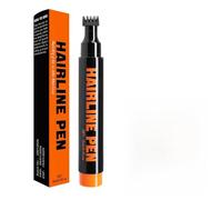 Beard Color Pen, Double Tip Hairline Styling Tool, 4.33in Precision Dye Pencil with Natural Fill Coverage System, Quick Touched Ups Pigment Applicator, Facial Grooming Cosmetic Device for Daily Use