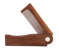 Beard Comb - 10x4cm Foldable Beard Comb, Long Lasting Quality | Wooden Anti-Static Moustache Brush with Ease, Mustache Care Tool for Caring for Hair Combs Travel Daily Use Men