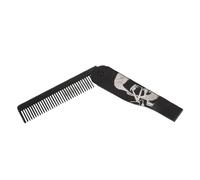 Beard Comb, Beard Brush and Comb, Portable, Optimized Beards Styling, 201 Stainless Steel Material, Foldable for Husband, Dad, Men Grooming, Travel, Home and Adult, 16.5x2.2x0.6cm