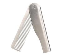 Beard Comb for Men - Folding Grooming Tool | Stainless Steel Pocket Hair Brush, Compact Folding Design for Mustache, Beard, Daily Style, Hair Wearing
