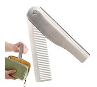 Beard Comb for Men - Stainless Steel Folding Hairdressing Comb 20x3.2x0.5cm Portable Oil Head Hairstyle for Grooming Beard, Hair and Mustache