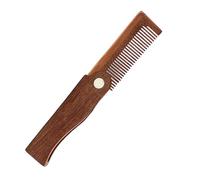 Beard Comb - Small Folded Moustache Comb | Folding Wooden Beard, Men's & Mustache, Anti-Static, Everyday Grooming