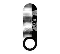Beard Comb, Small Mustache Styling Brush, 4.02 x 1.26 x 0.08 Inches Easy Clean, Anti-Snag Portable Shaping Tool, Double-Purpose Hair Detailing Groomer for Men, Father, Husband