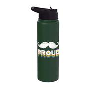 Beard CSD Tolerance Freedom Love Respect Proud LBGTQ+ Stainless Steel Insulated Water Bottle