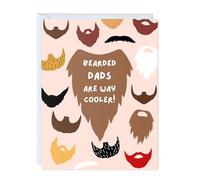 Beard Dad Birthday Card - Funny Greeting Card for Dad, Grandpa, Stepdad & Uncle | Cute Father’s Day or Anniversary Card, Blank Inside, Playful & Heartwarming Gift (Bearded Dads are Way Cooler!)