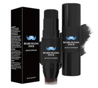 Beard Densifier Bar, Stick and Refill Brush for Mustache | Durable Dye 7g Water and Sweat Resistant, Creates Natural Looking Facial Hair
