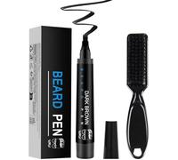 Beard Filler Pen for Men,Natural Beard Marker Comb | Hairline Pencil Safe Long Lasting Enhancement for Mustache Goatee Eyebrows Home Barbe