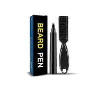 Beard Filler Pen - Men's waterproof beard filler pen with brush and smudge-proof formula. Suitable for adding color to beards, eyebrows, and hair for a thick, well-groomed look.