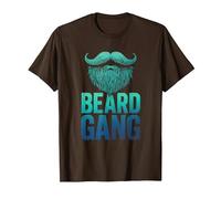 Beard Gang - Funny Beard Lovers Styling Beards T-Shirt, Men, Brown, X-Large