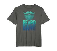 Beard Gang - Funny Beard Lovers Styling Beards T-Shirt, Men's Big and Tall, Asphalt Grey, 6X Tall