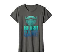 Beard Gang - Funny Beard Lovers Styling Beards T-Shirt, Women, Asphalt Grey, Medium