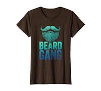 Beard Gang - Funny Beard Lovers Styling Beards T-Shirt, Women, Brown, 3X-Large