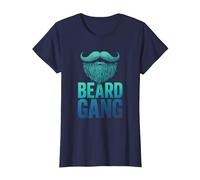 Beard Gang - Funny Beard Lovers Styling Beards T-Shirt, Women, Navy Blue, Small