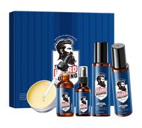 Beard Grooming Kit for Men 5 in 1 Mens Grooming Kit with Beard Shampoo & Conditioner, Oil, Balm & Moisturising Spray, Natural Ingredients Beard Care Set with Deluxe Gift Box for Him Dad Boyfriend