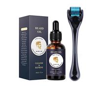 Beard Growth Kit,Derma Roller for Beard Growth,Beard Roller for Hair Growth for Men,100% Natural Ingredients Beard Oil Serum,Stimulate Promote Beard Mustache and Hair Regrowth-Gifts for Men Dad Father
