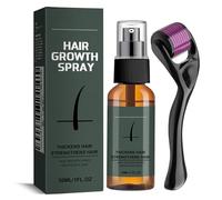 Beard Growth Kit with Derma Roller, Beard Growth Oil for Men Hair Growth, Beard Growth Serum/Spray Hair Regrowth & Thickening Treatment, Natural Ingredients, Men Father Dad Husband Gifts 30ml