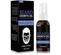 Beard Hair Growth Oil Spray, Men's Natural Daily Growth Formula for Beard and Facial Hair, 30ml Beard Combing Oil, Nourishes and Promotes Growth, Beard Care