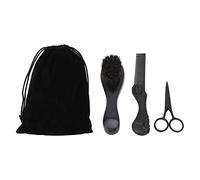 Beard Kit Grooming Set Professional Beard Trimming Kit with Rotatable Folding Comb Beard Brush and Scissors for Men Beard Care Styling and Shaping Zinc Alloy Stainless Steel