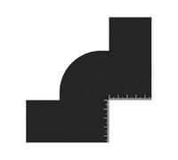 Beard Line Up And Hairlines Enhancements Card With Curved And Straight Lines Reusable Stencil For Precise Styling