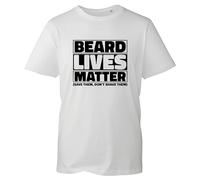Beard Lives Matter, Don't Shave Them Saying T Shirt Adult Funny Halloween Joke Unisex tee top (White, L)