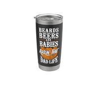 Beard Lover Bearded Man Dad Ginger Beard Beards Beers & Stainless Steel Insulated Tumbler