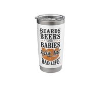 Beard Lover Bearded Man Dad Ginger Beard Beards Beers & Stainless Steel Insulated Tumbler